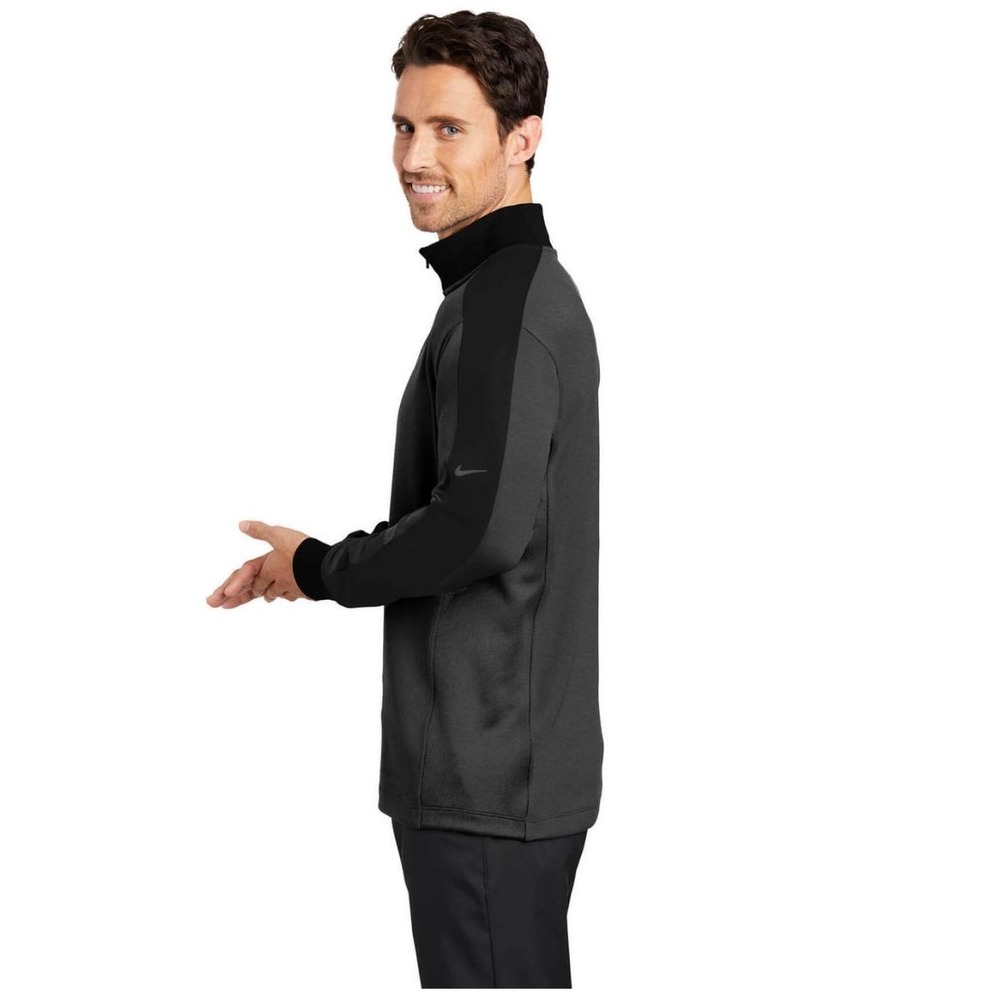 Nike Golf Mens XL Quarter Zip Pullover Charcoal Grey Black Stripe 578673-032 NEW